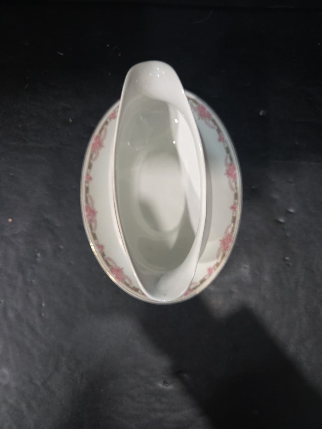 Overland by Alfred Meakin England Gravy Boat with Attached Underplate - Thumbnail 5