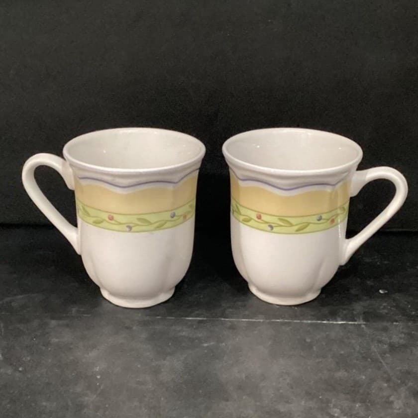 Studio Nova Provence Garden Coffee Cups, Set of 2, Vintage Floral Mugs Drinkware - Thumbnail 9