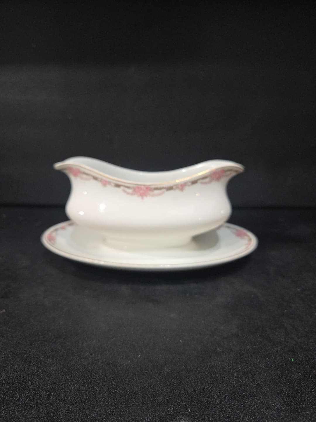 Overland by Alfred Meakin England Gravy Boat with Attached Underplate - Thumbnail 3