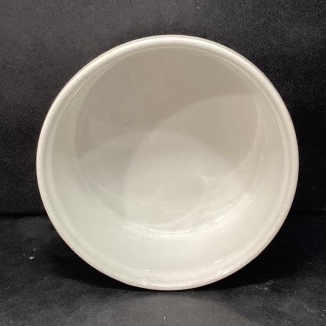 Arabia of Finland White Ribbed Souffle Bowl, Vintage Casserole Dish, Bakeware - Thumbnail 2