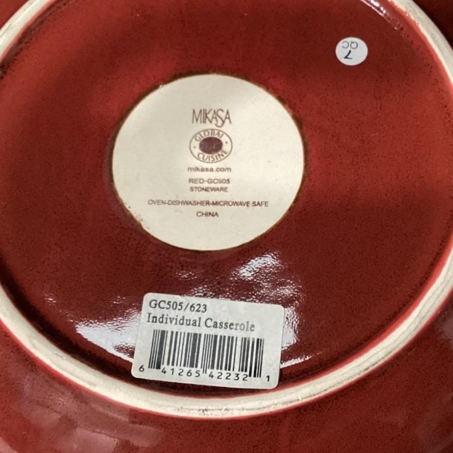 Mikasa Global Cuisine Red-GC505 Individual Casserole Dish, Vintage Serving Bowl - Thumbnail 6
