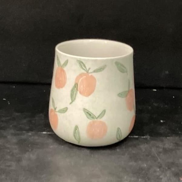 Taimei Teatime "Cozy Vibes" Coffee Cup, Ceramic Peach Themed Mug, Drinkware - Thumbnail 11