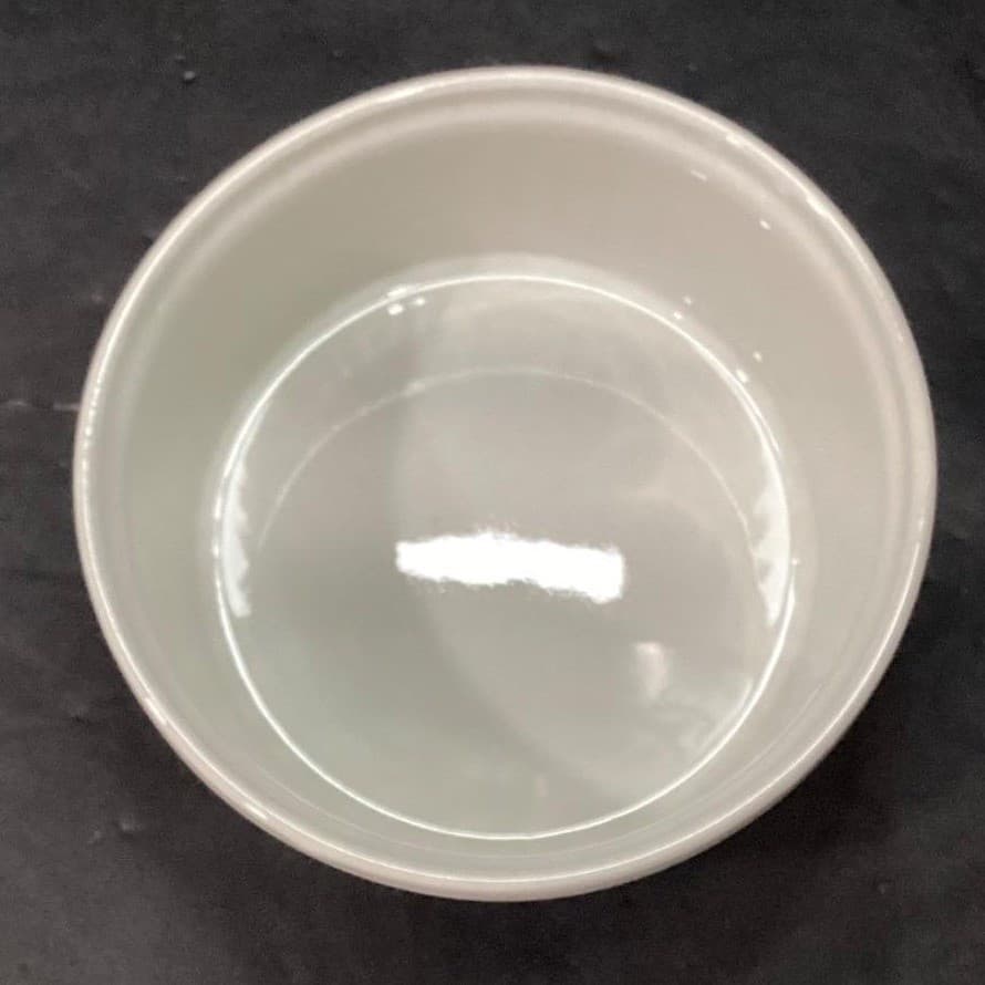 Arabia of Finland White Ribbed Souffle Bowl, Vintage Casserole Dish, Bakeware - Thumbnail 3