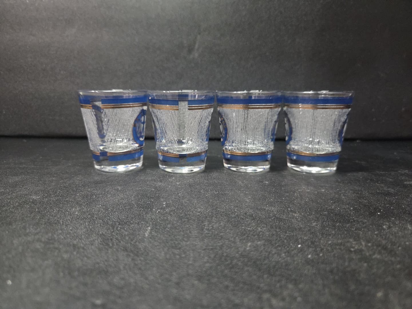 Norwegian Cruise Lines Shot Glass, Vintage M/S. SEAWARD, Anchor Design, Set Of 4 - Thumbnail 4
