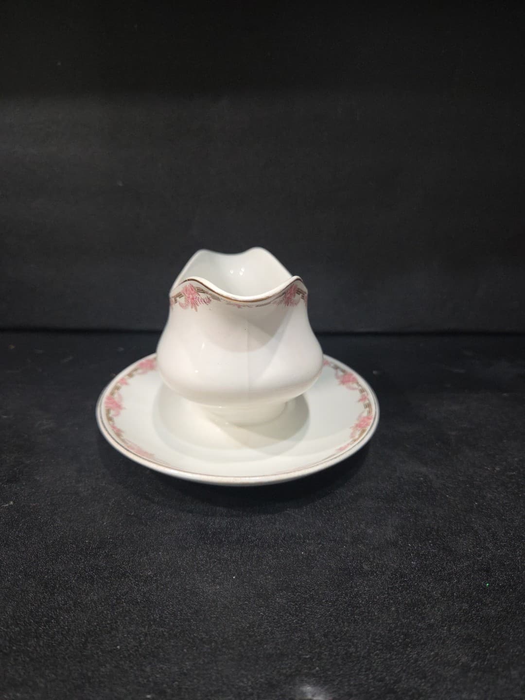 Overland by Alfred Meakin England Gravy Boat with Attached Underplate - Thumbnail 4