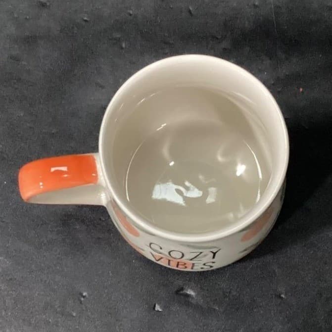 Taimei Teatime "Cozy Vibes" Coffee Cup, Ceramic Peach Themed Mug, Drinkware - Thumbnail 3
