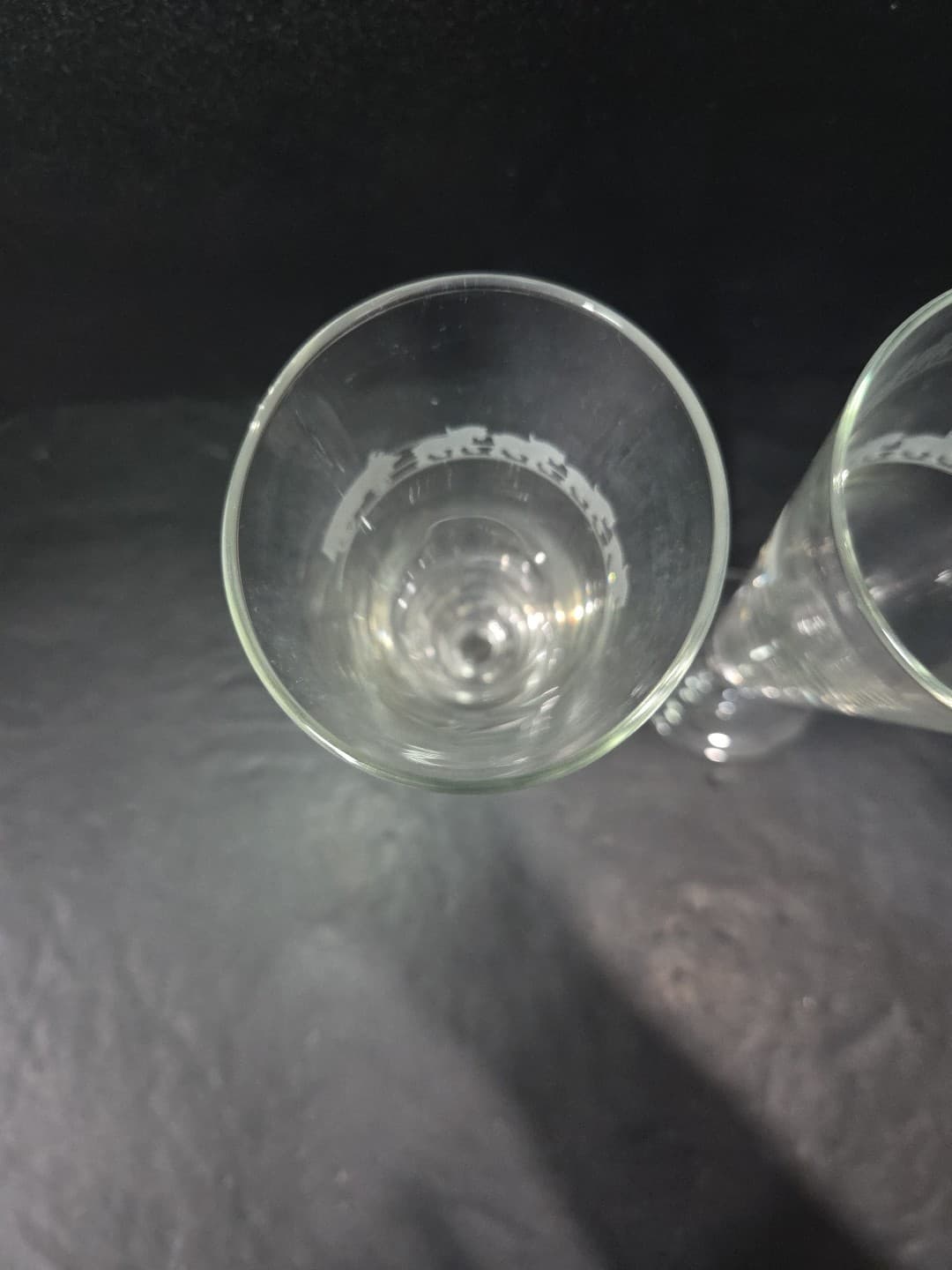 Anheuser Busch Glass Pilsners, Set of 2, Clydesdales Wagon Etched, Beer Glasses - Thumbnail 6