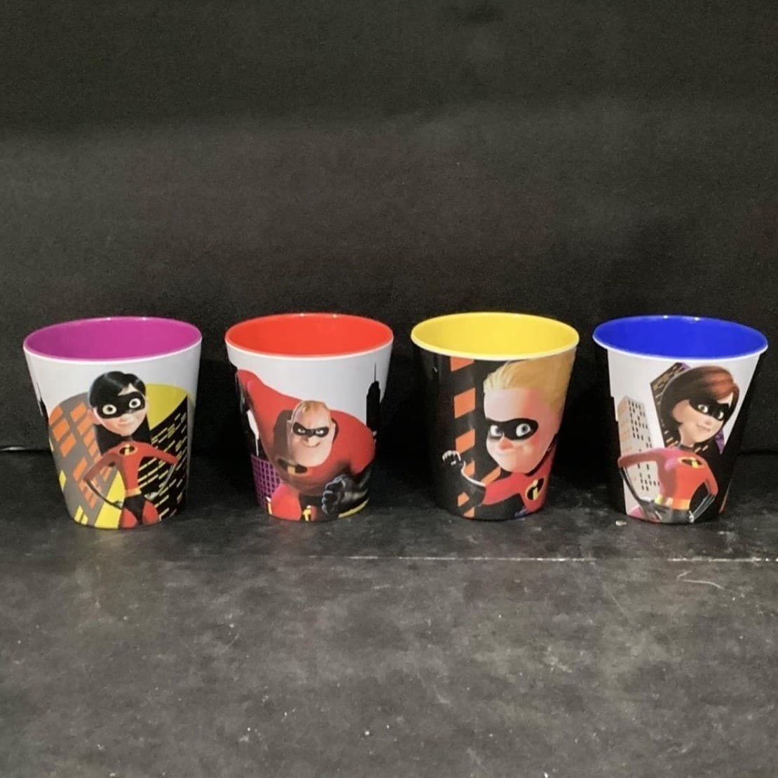 Disney Pixar The Incredibles Melamine Tumblers, Set of 4, Character Drinkware - Thumbnail 7