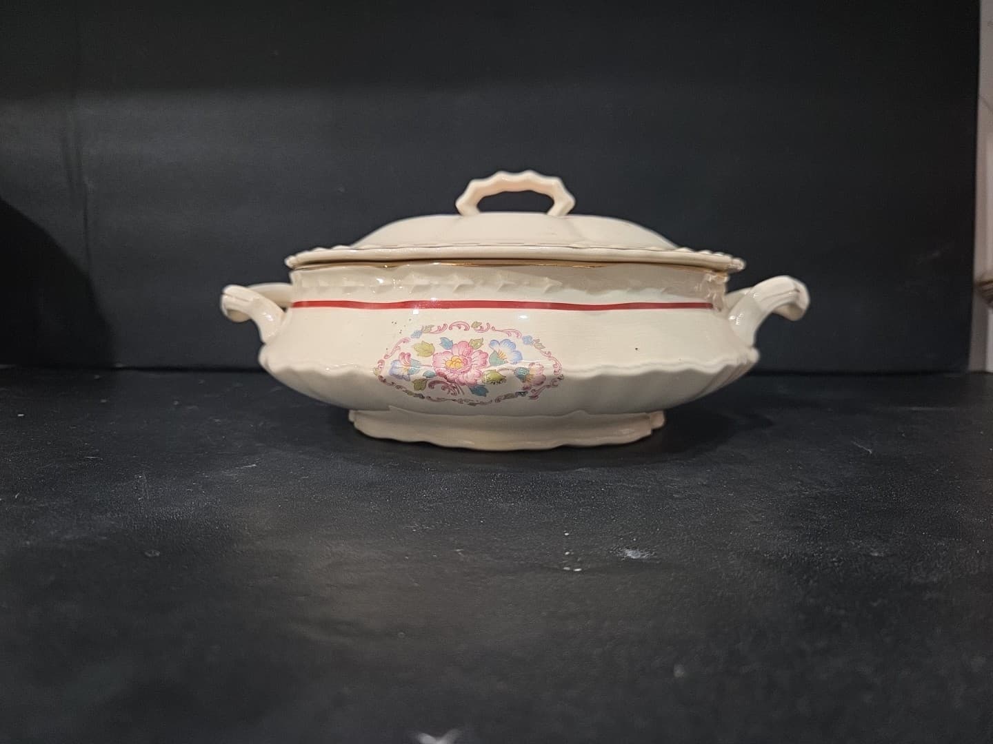 Crooksville China Co. 645 Tureen Casserole Serving Bowl Lid Vegetable Dish