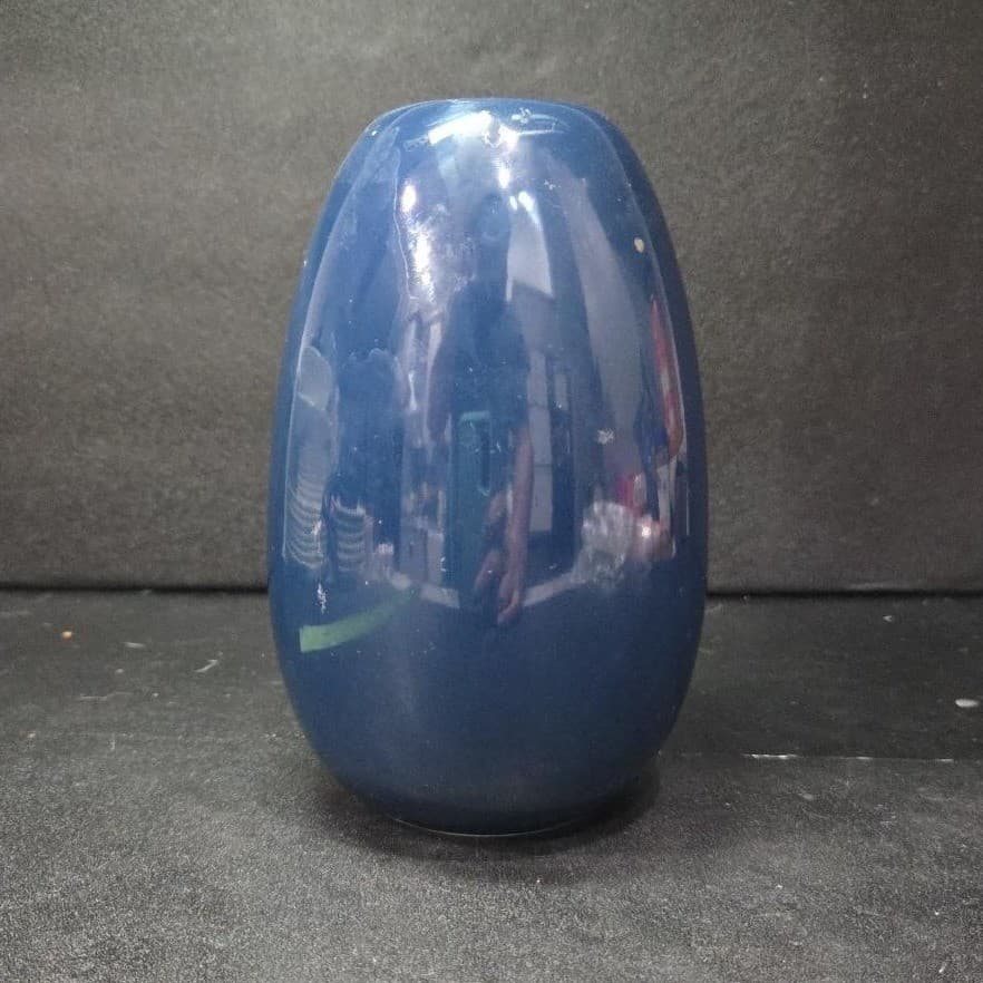 Otagiri Japan Nautilus Navy Blue Porcelain Vase, Vintage Gold Sea Shell Design - Thumbnail 5