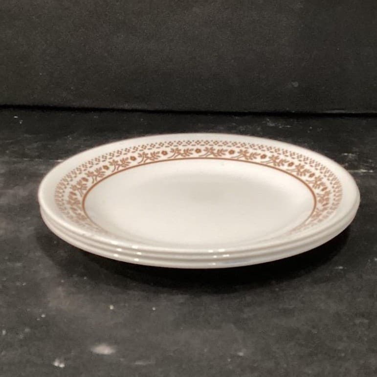 Corelle Summer Impressions Salad Plates, Set of 3, Vintage Ginger Brown Border - Thumbnail 8