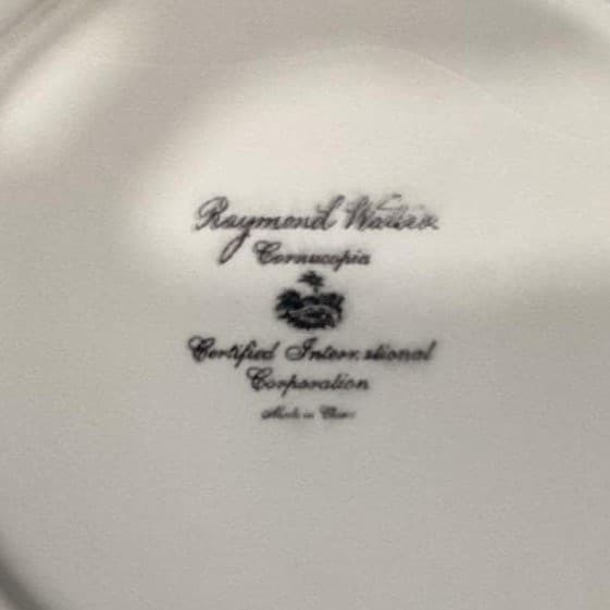Raymond Waites Cornucopia Fruit Salad Plates, Set of 3, Hand-Painted Dinnerware - Thumbnail 6