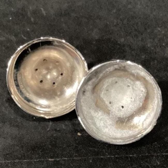 Vintage Princess House Fantasia Salt & Pepper Shakers Set Clear Silver #5244 - Thumbnail 8