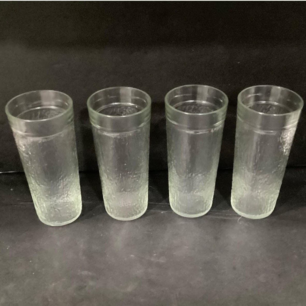 Vintage Golden Harvest 23 oz Textured Glass Tumblers Set Of 4 - Thumbnail 6