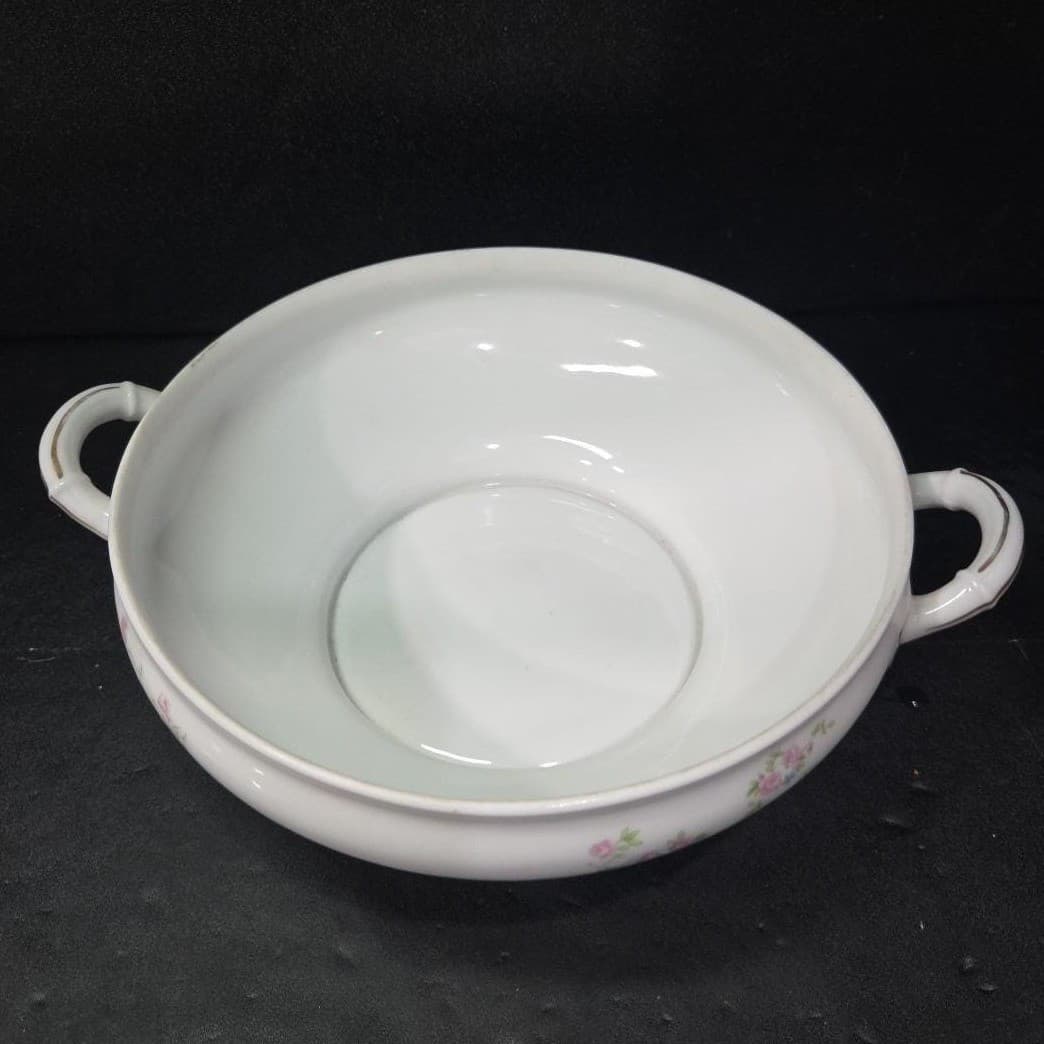 O&E.G. Royal Austria Soup Tureen, Vintage Covered Serving Dish, Floral China - Thumbnail 7