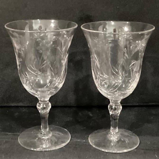 Stuart Crystal Water Goblets/Wine Glasses STU96 Set of 2 - Thumbnail 2