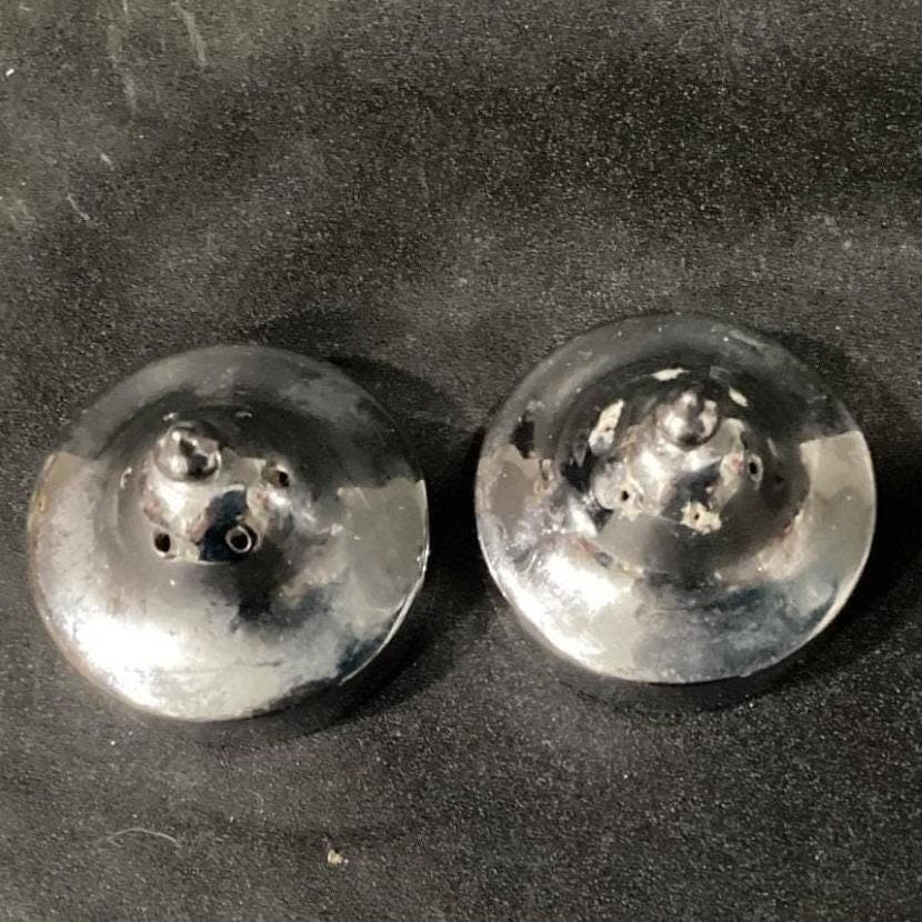 Vintage Princess House Fantasia Salt & Pepper Shakers Set Clear Silver #5244 - Thumbnail 4