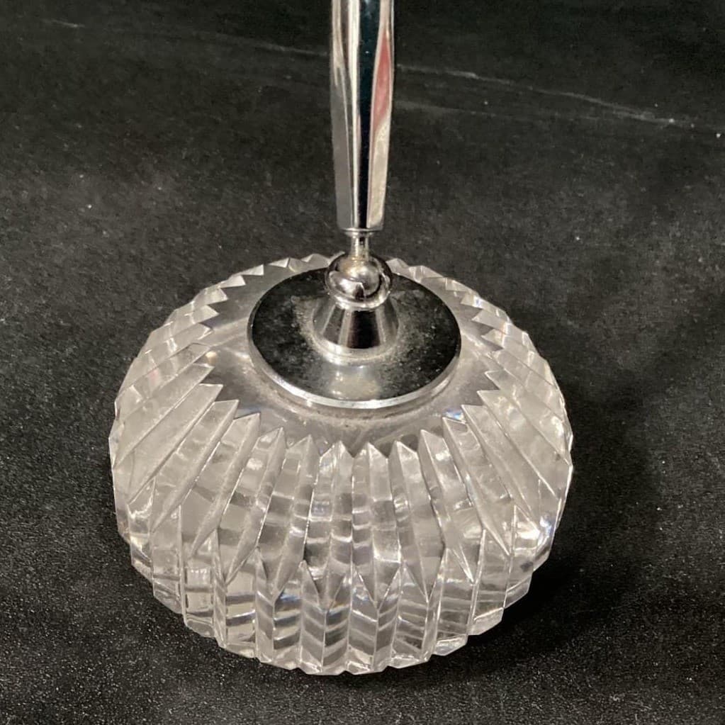 Waterford Crystal Pen Holder w/o Clear Ribbed Paperweight * - Thumbnail 3