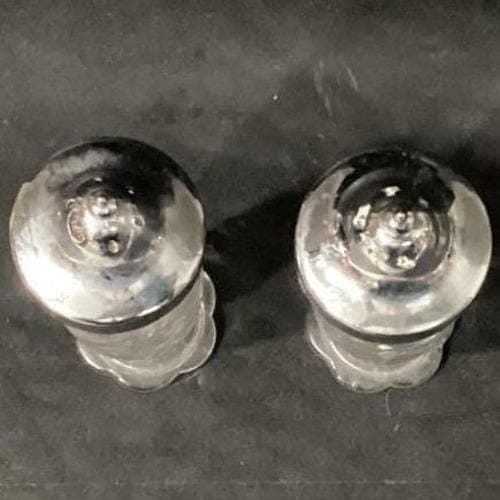 Vintage Princess House Fantasia Salt & Pepper Shakers Set Clear Silver #5244 - Thumbnail 6