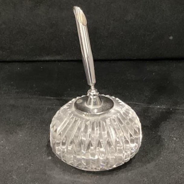 Waterford Crystal Pen Holder w/o Clear Ribbed Paperweight * - Thumbnail 8