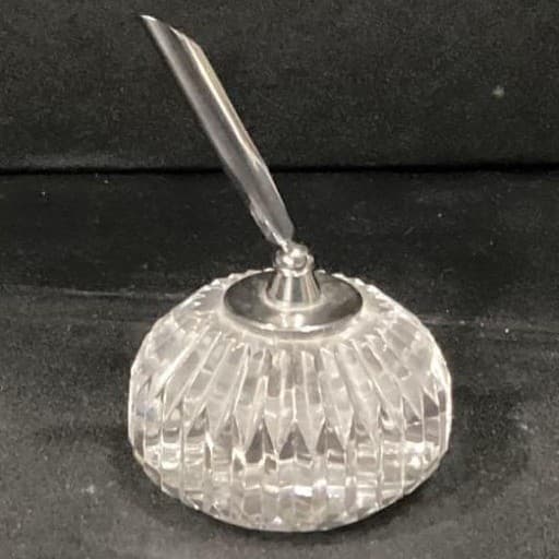 Waterford Crystal Pen Holder w/o Clear Ribbed Paperweight * - Thumbnail 9