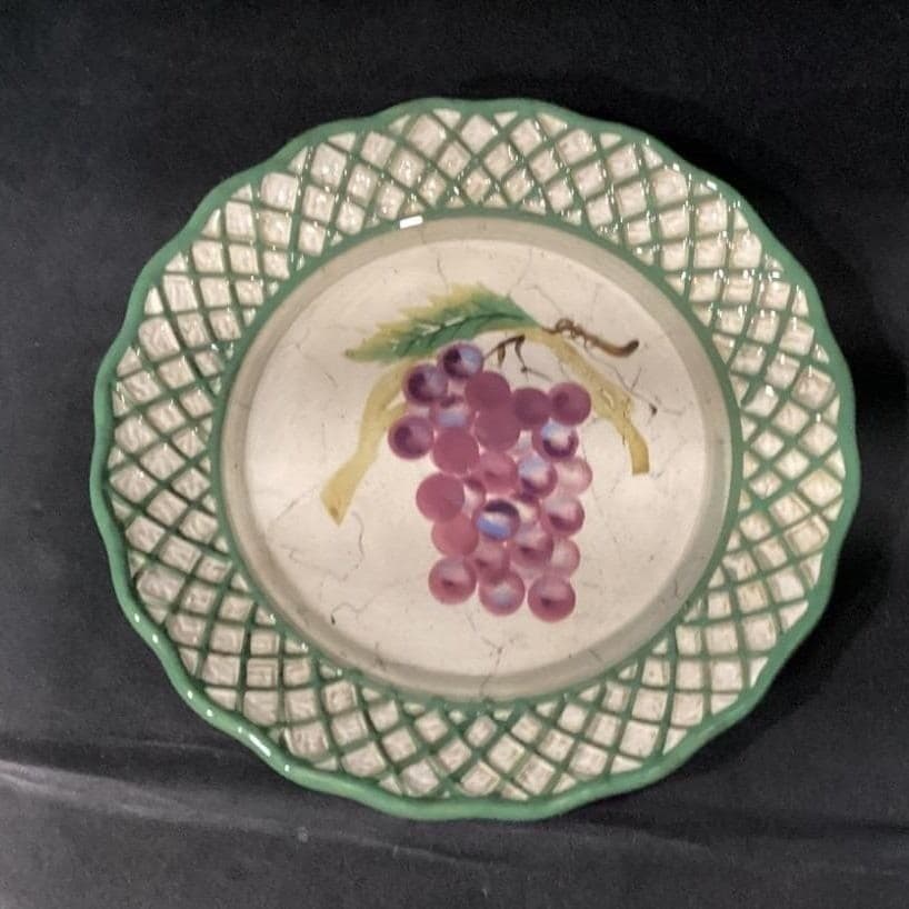Raymond Waites Cornucopia Fruit Salad Plates, Set of 3, Hand-Painted Dinnerware - Thumbnail 4