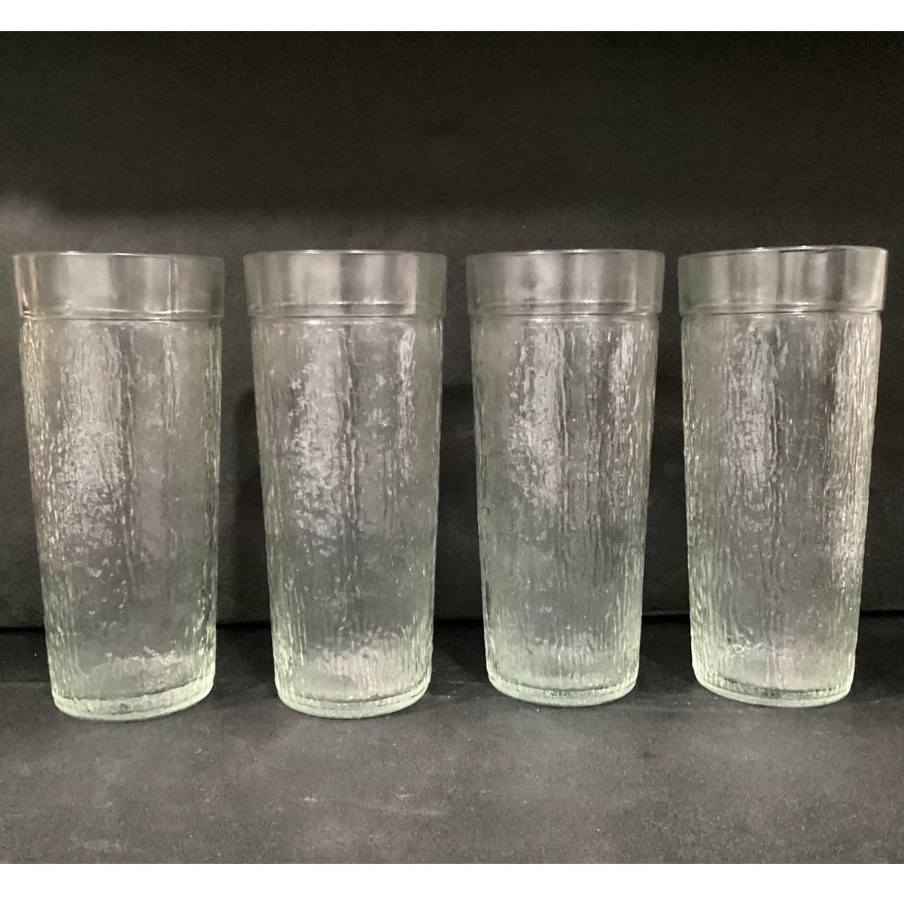 Vintage Golden Harvest 23 oz Textured Glass Tumblers Set Of 4 - Thumbnail 11