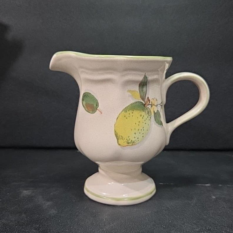 Mikasa Nature's Parade Creamer #F9006 , Vintage Floral Design, Footed Tableware - Thumbnail 2