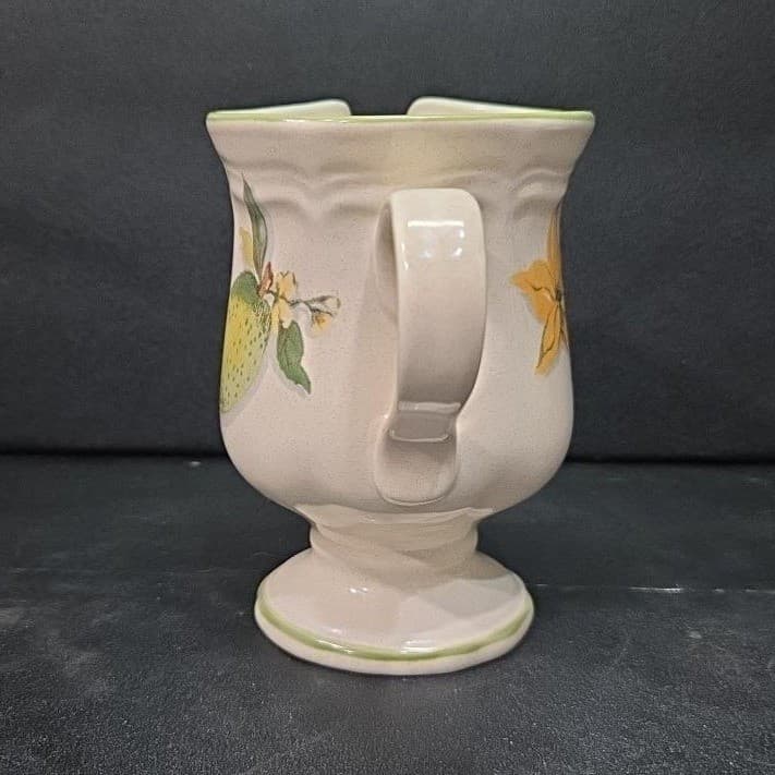Mikasa Nature's Parade Creamer #F9006 , Vintage Floral Design, Footed Tableware - Thumbnail 3