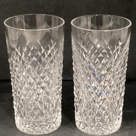 Waterford Alana Cut Crystal 12 oz Flat Tumblers 5" Tall Signed Glasses Set Of 2 - Thumbnail 10