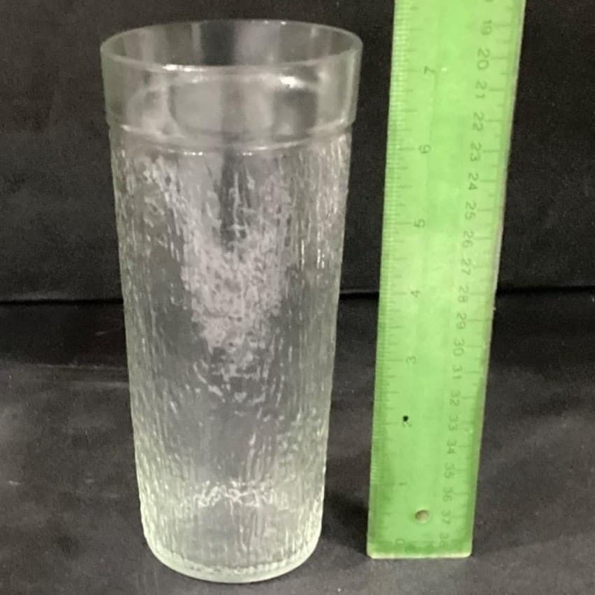 Vintage Golden Harvest 23 oz Textured Glass Tumblers Set Of 4 - Thumbnail 2
