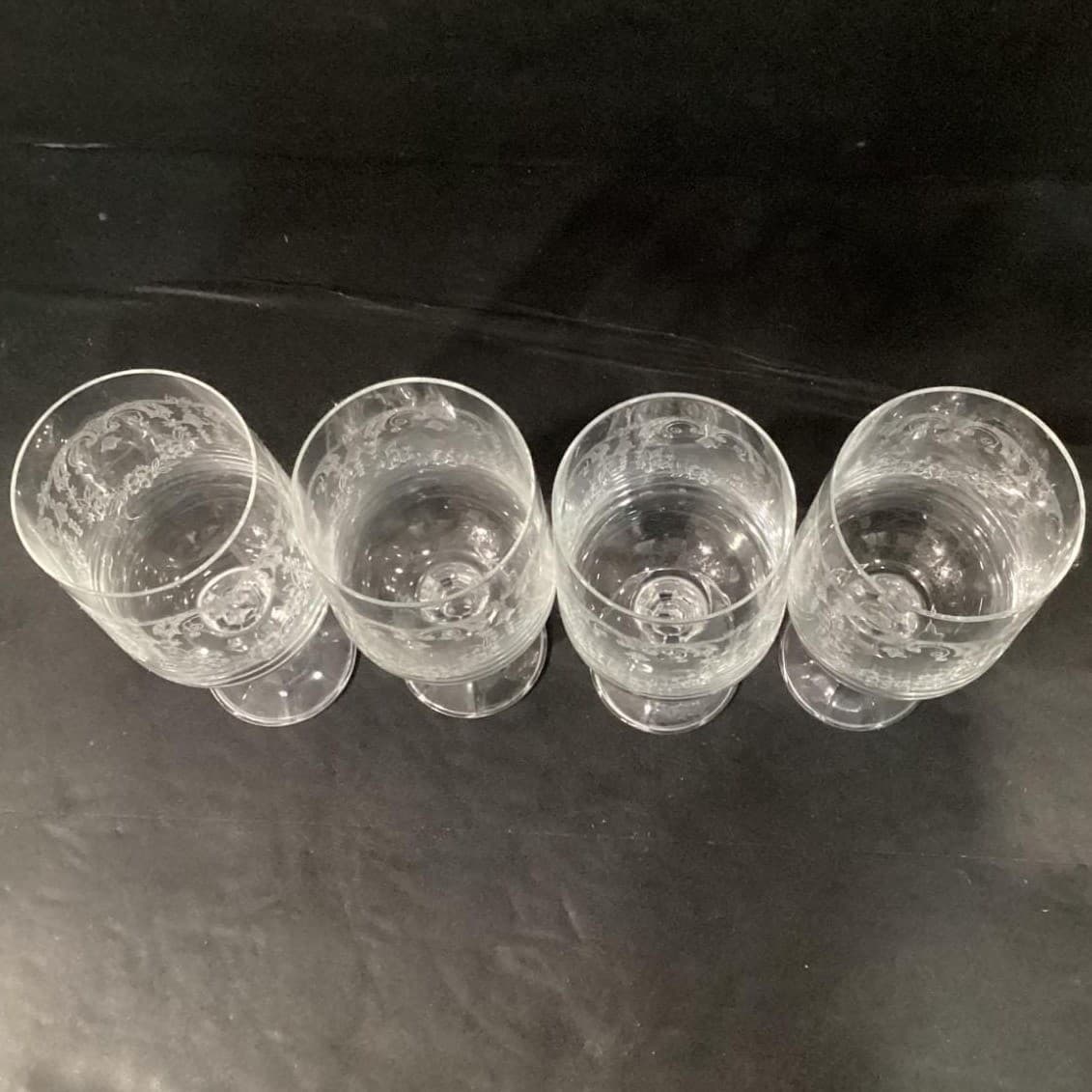 Bohemia Crystal Cascade Etched Wine Glasses Goblets Set of 4 * - Thumbnail 5