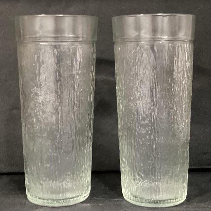 Vintage Golden Harvest Textured 23 oz Glass Tumblers Set of 2 - Thumbnail 7