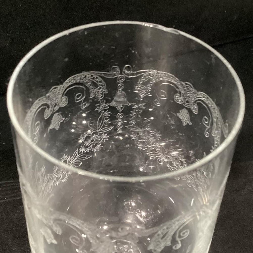 Bohemia Crystal Cascade Etched Wine Glasses Goblets Set of 4 * - Thumbnail 7
