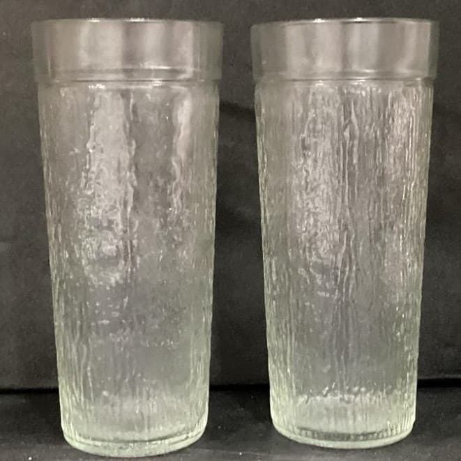 Vintage Golden Harvest Textured 23 oz Glass Tumblers Set of 2 - Thumbnail 8