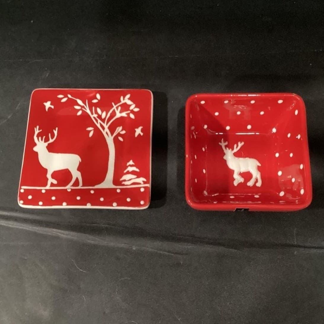 Mesa Home Products Deer Appetizer Plates & Bowl, Five Piece Set, Vtg Serveware - Thumbnail 3