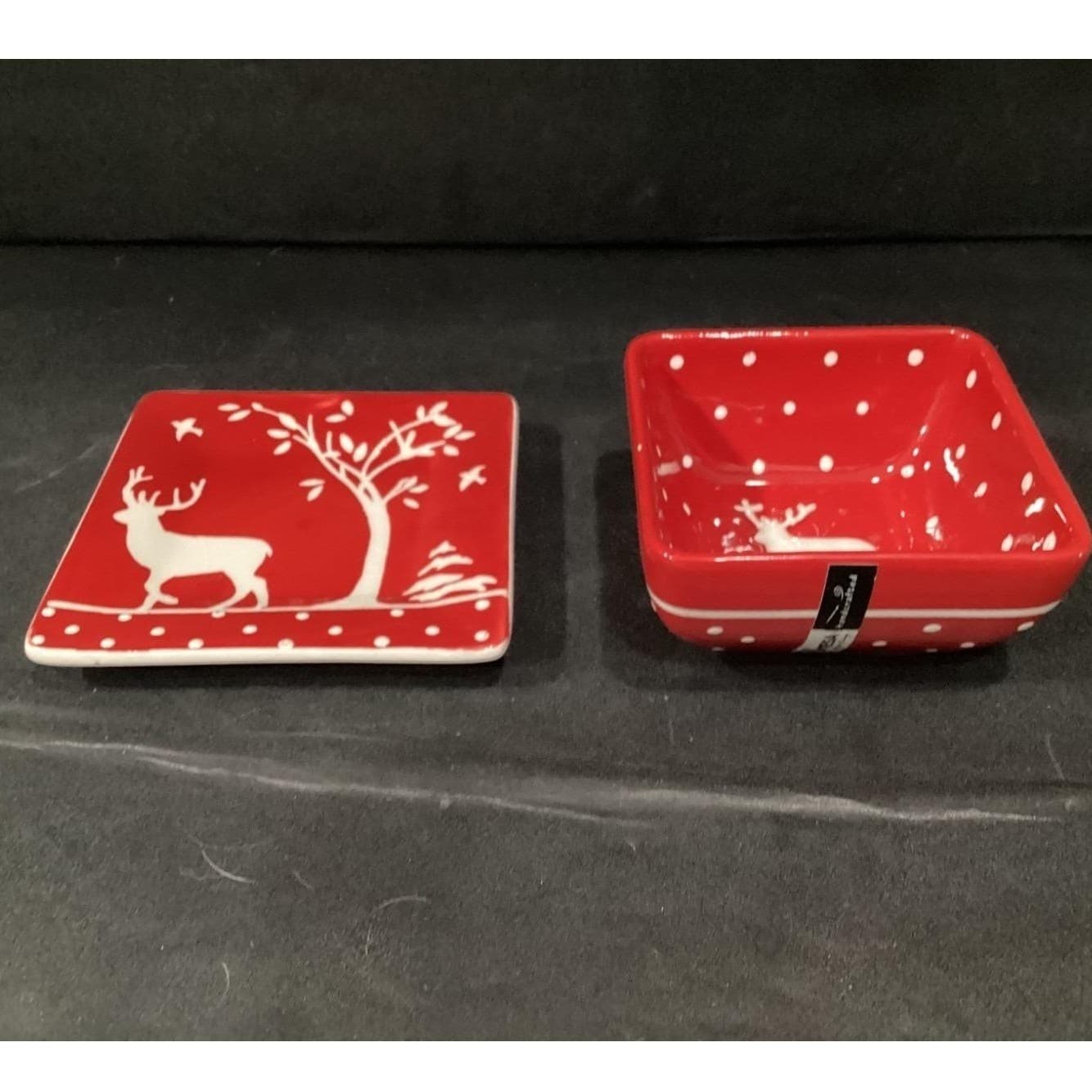 Mesa Home Products Deer Appetizer Plates & Bowl, Five Piece Set, Vtg Serveware - Thumbnail 4