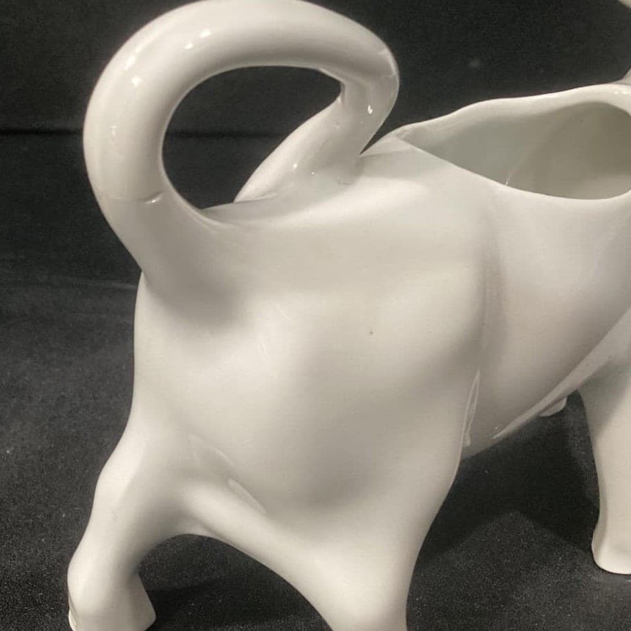 Apilco White Porcelain Cow Creamer Made in France * - Thumbnail 7