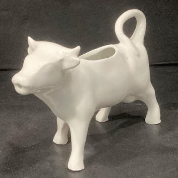 Apilco White Porcelain Cow Creamer Made in France *