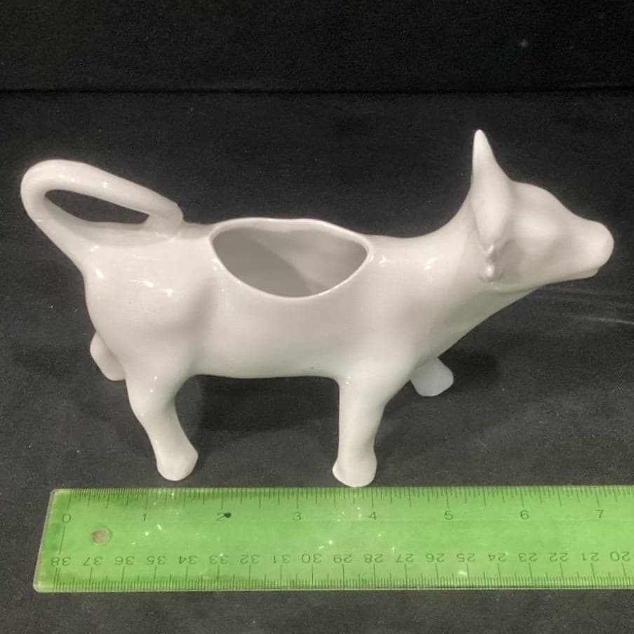 Apilco White Porcelain Cow Creamer Made in France * - Thumbnail 9