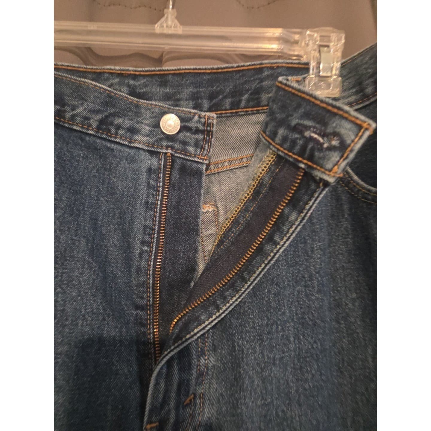 Levis 550 Relaxed Fit Medium Wash Jeans, Men's 42x32 Blue Denim, 00550-4891 - Thumbnail 6