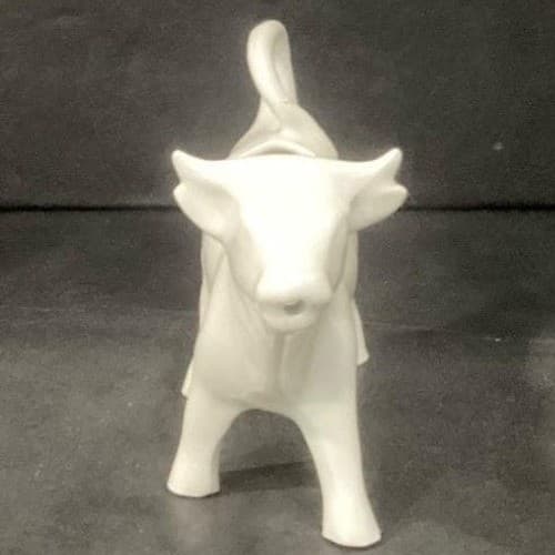Apilco White Porcelain Cow Creamer Made in France * - Thumbnail 2
