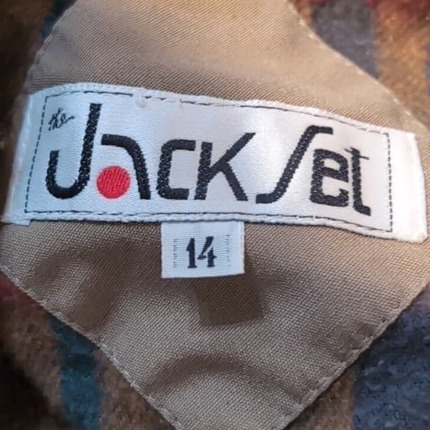 Jackset Vintage Plaid Longline Button-In Coat Lining, Vest Brown Wool Blend 14 - Thumbnail 5