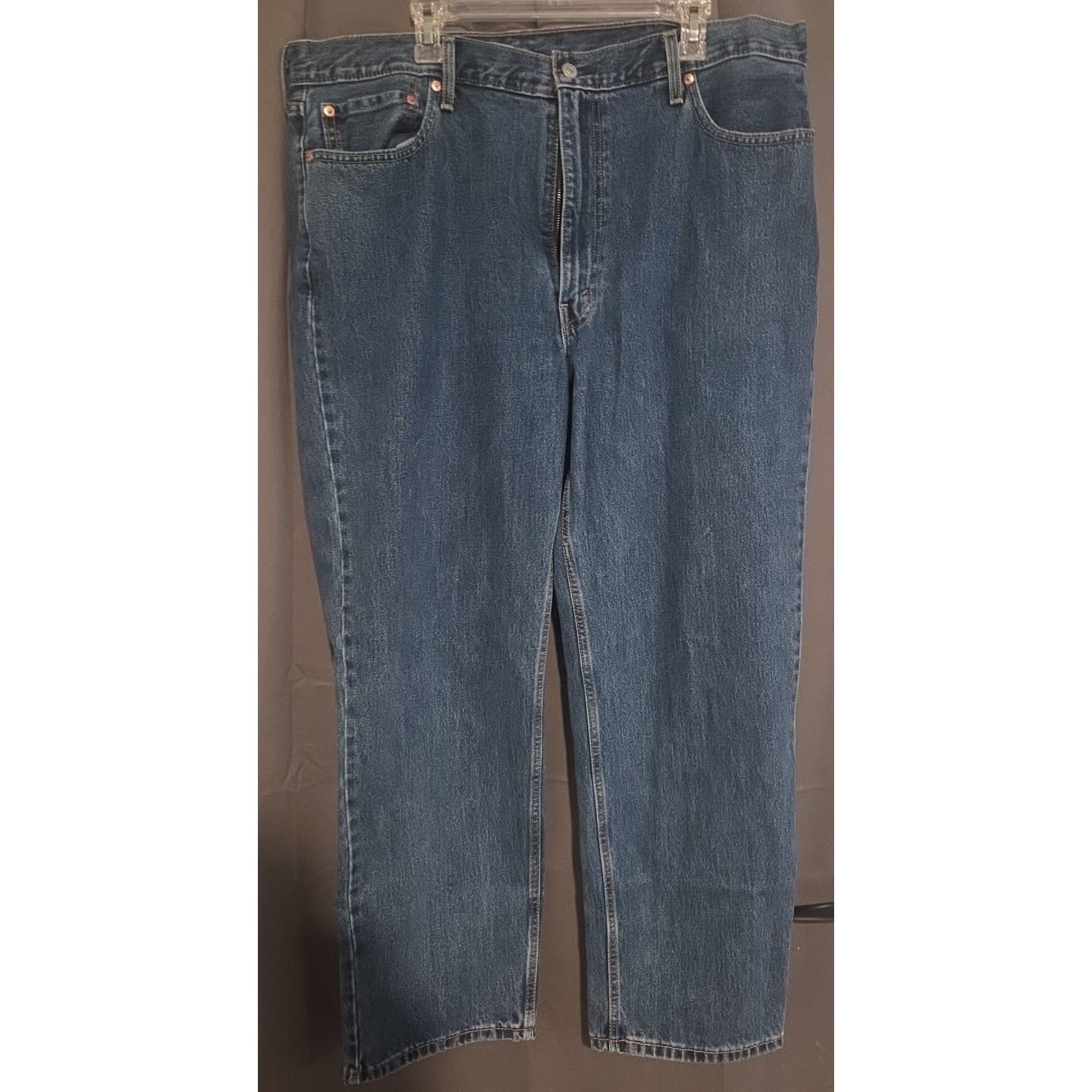 Levis 550 Relaxed Fit Medium Wash Jeans, Men's 42x32 Blue Denim, 00550-4891 - Thumbnail 3