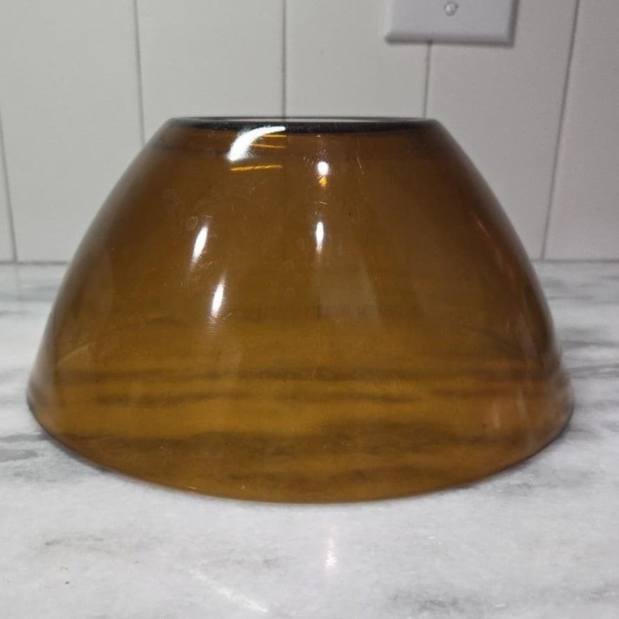 Arcopal Amber Glass Mixing Bowl, Vintage MCM Kitchenware, Replacement Glassware - Thumbnail 9