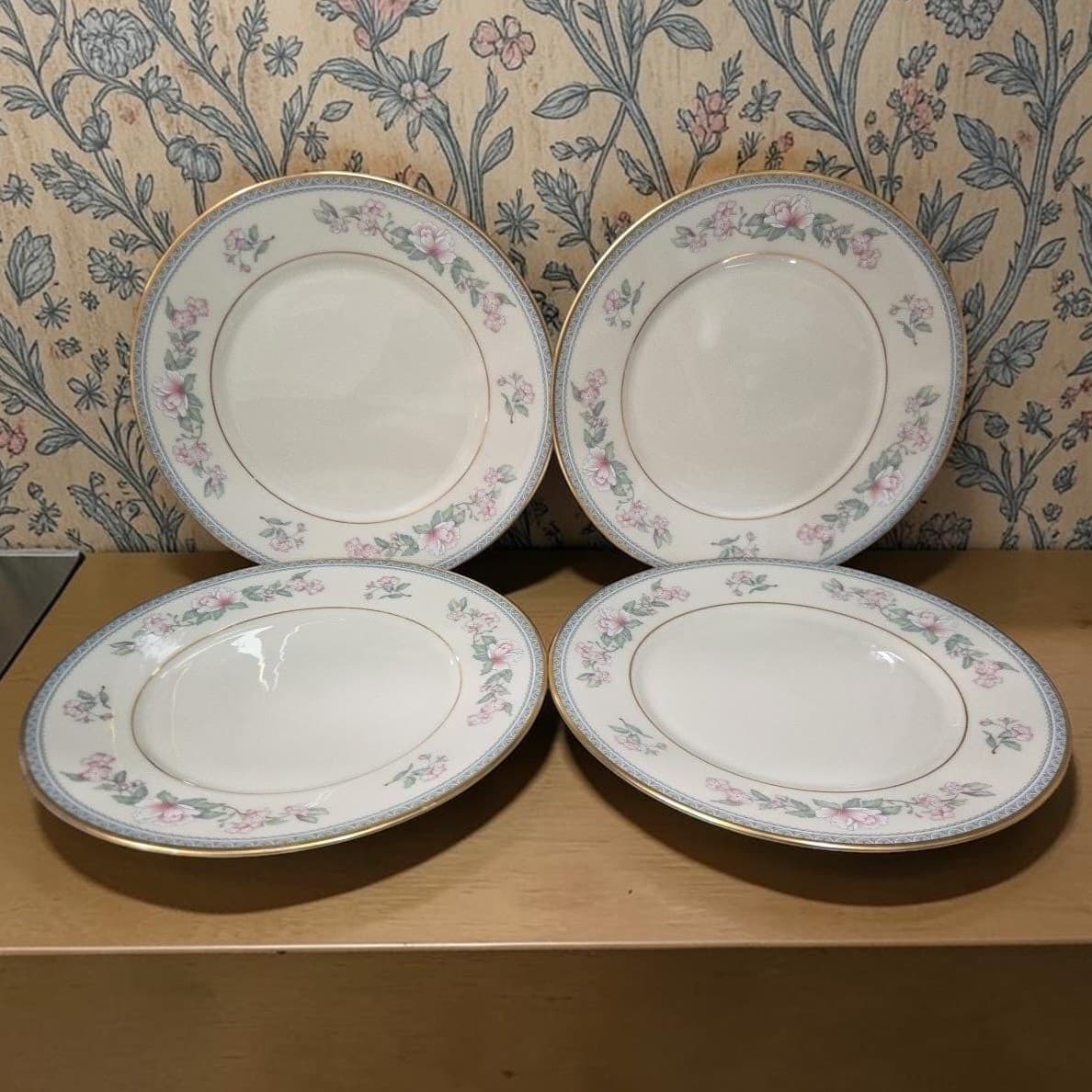 Lenox Serenade Salad Plates, Set of 4, Vintage Floral Replacement Dinnerware