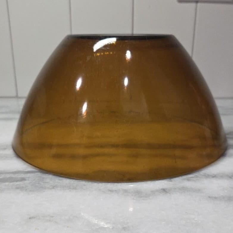 Arcopal Amber Glass Mixing Bowl, Vintage MCM Kitchenware, Replacement Glassware - Thumbnail 11