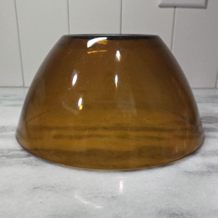 Arcopal Amber Glass Mixing Bowl, Vintage MCM Kitchenware, Replacement Glassware - Thumbnail 10