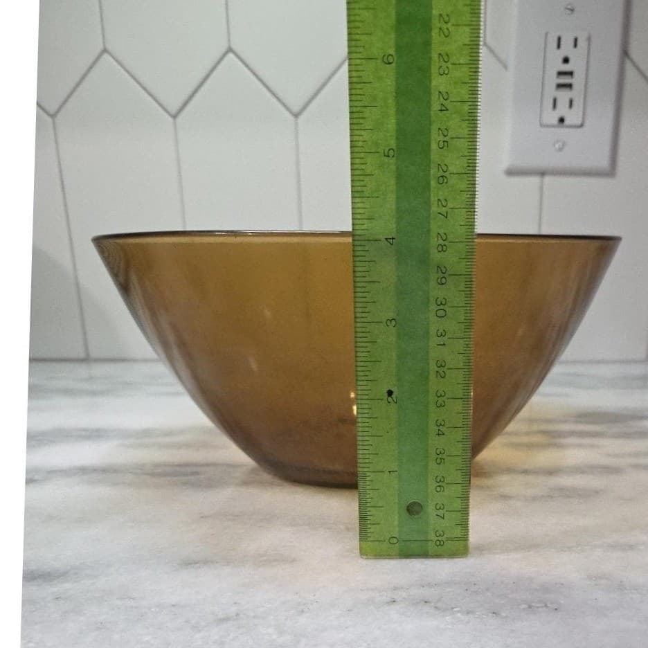 Arcopal Amber Glass Mixing Bowl, Vintage MCM Kitchenware, Replacement Glassware - Thumbnail 7