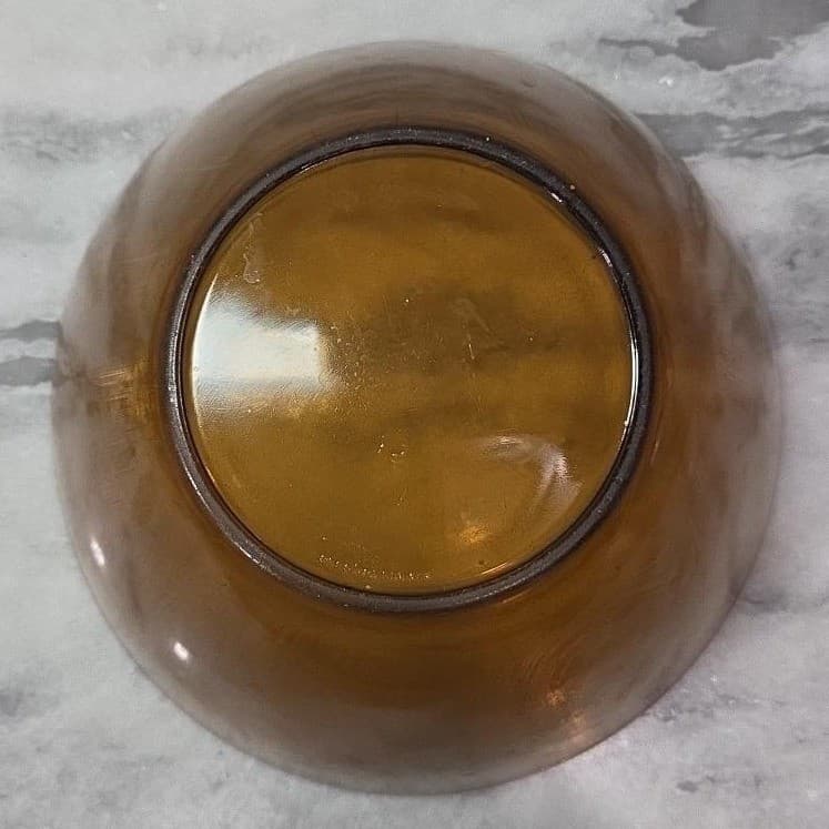 Arcopal Amber Glass Mixing Bowl, Vintage MCM Kitchenware, Replacement Glassware - Thumbnail 4